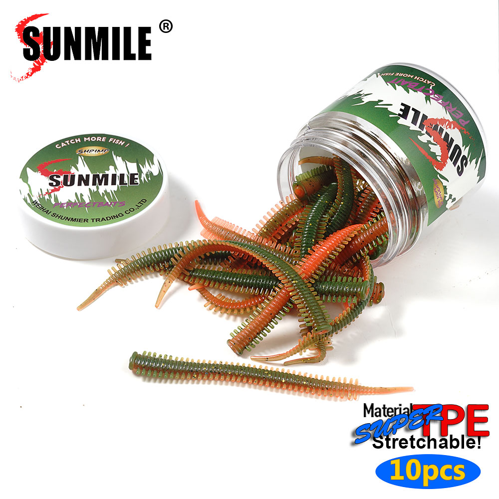 Fishing Equipment For Trout - 선마일 10개입 샌드 웜 루어 8.2cm