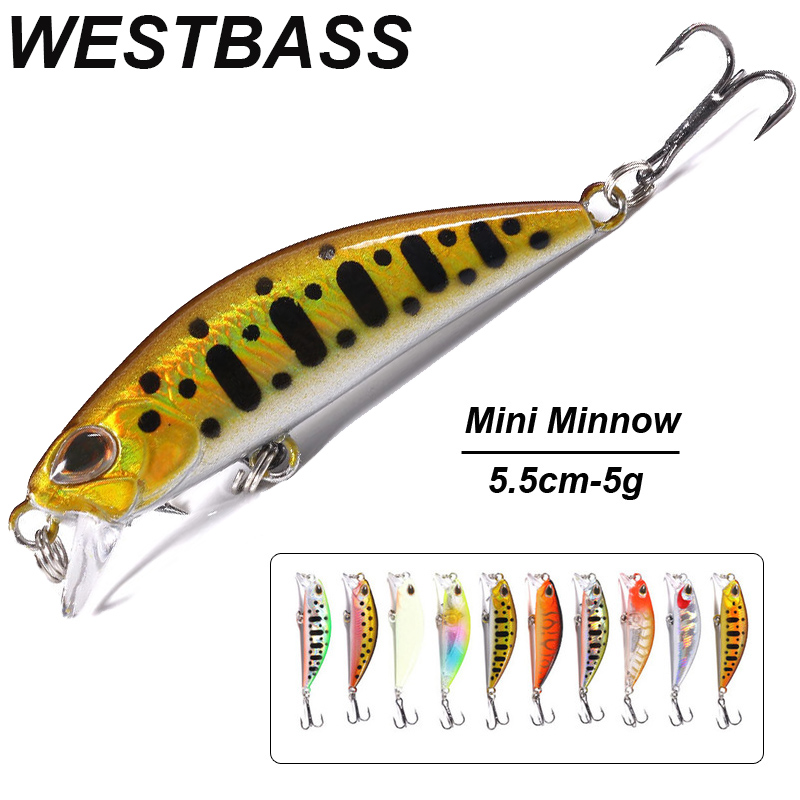 Fishing Equipment For Trout - WESTBASS 1PX 마이크로 미노우 루어 55mm-5g