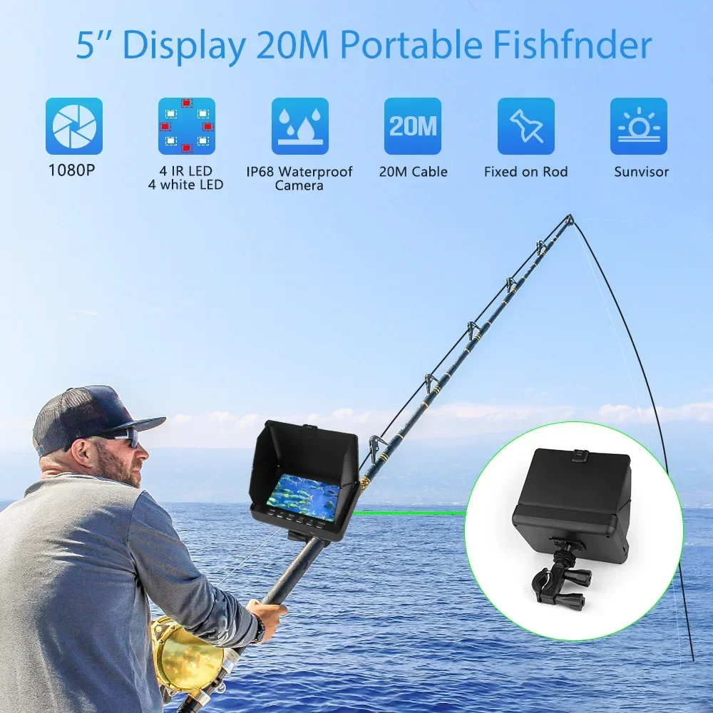 어군탐지기 5.0 인치 LCD 디스플레이 수중 낚시 카 - Fish Finder 리뷰 및 가격
