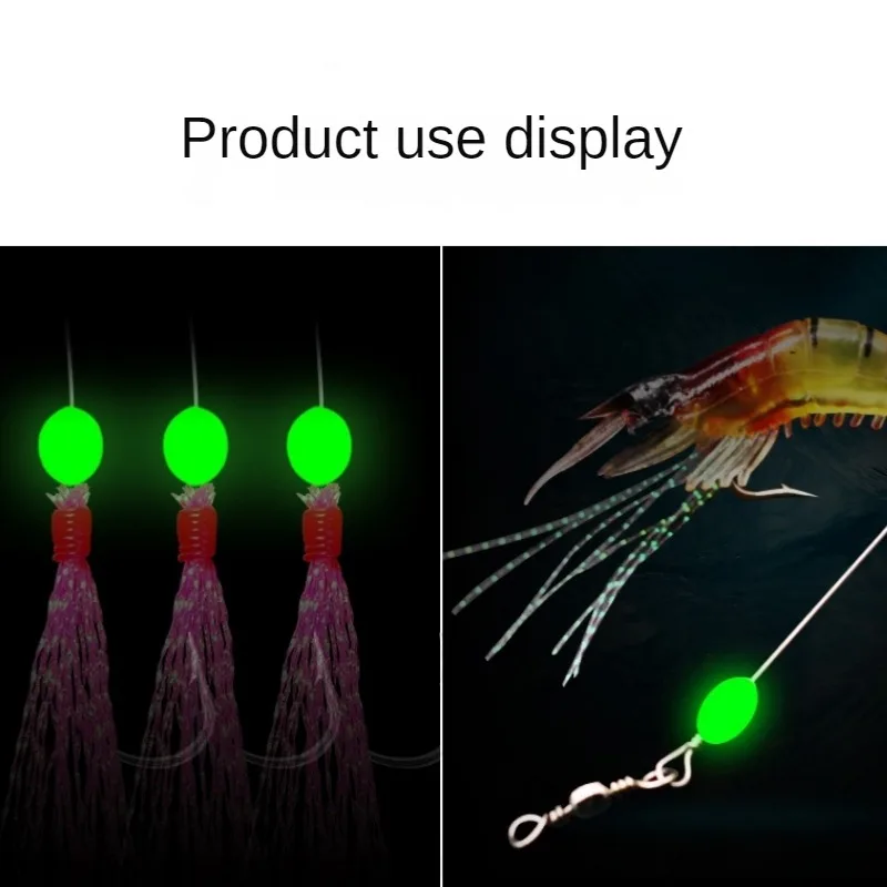 100개/세트 타원형 야광 낚시 구슬 발광 바다 낚시  - Fishing Equipment Tools 리뷰 및 가격