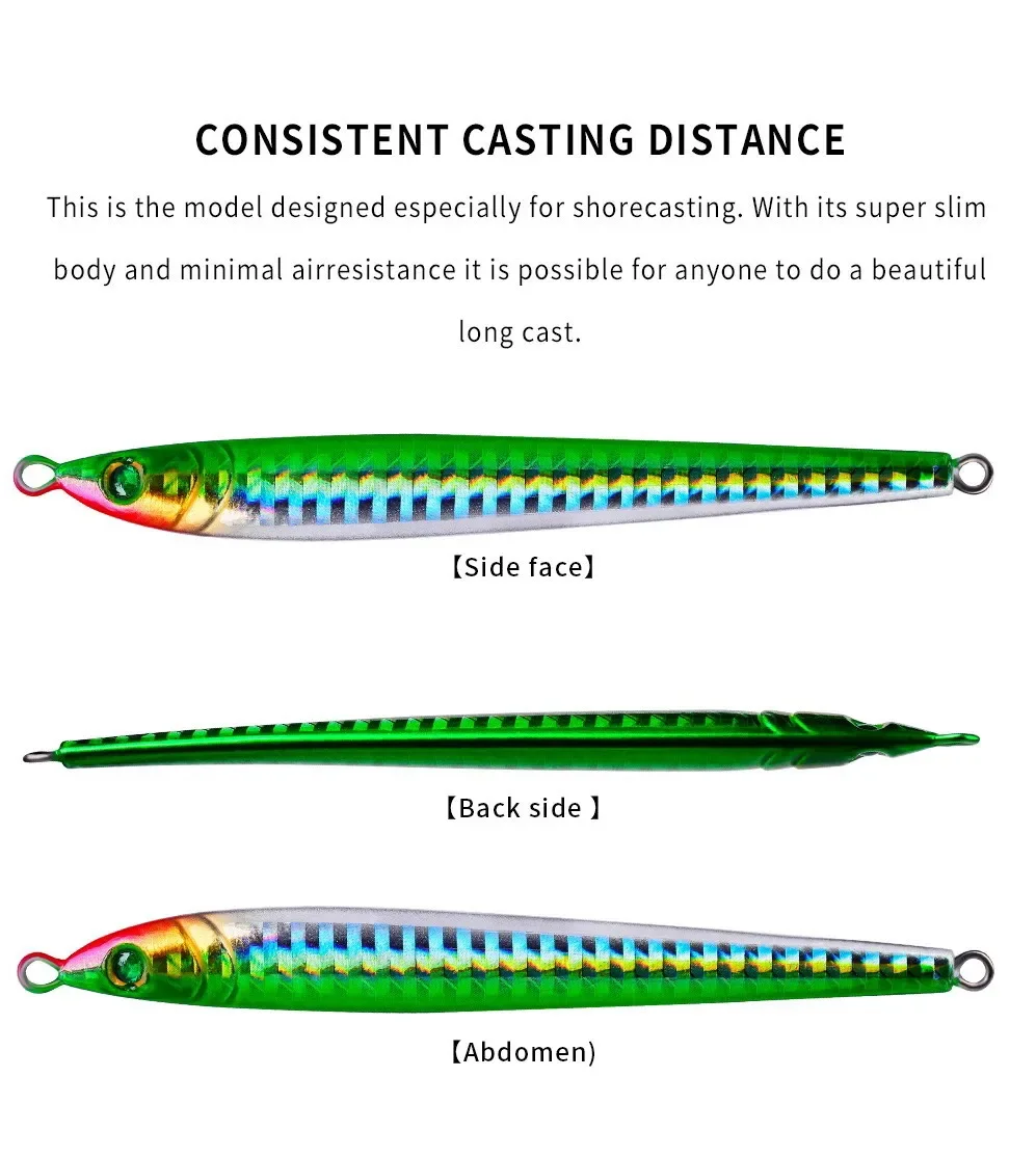 캐스트 금속 지그 낚시 미끼 5PC 60-100g 낚시 - Fishing Equipment For Trout 리뷰 및 가격