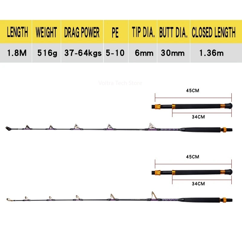 루어킬러 강력 카본 게임 낚싯대 트롤링 낚싯대 1.8M - Carbon Fishing Rod 리뷰 및 가격