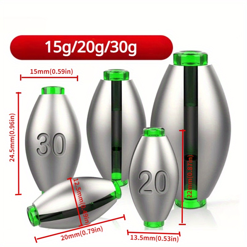 15/20/30G 올리브형 납 싱커 낚시 장비 래프트  - Fishing Equipment Tools 리뷰 및 가격