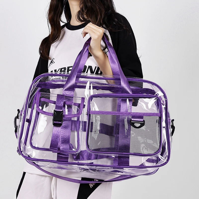 새로운 다용도 단색 지퍼 PVC 스위트 투명 여행 가방 - Fishing Equipment Market 리뷰 및 가격